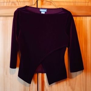 Women's velvet dress blouse
